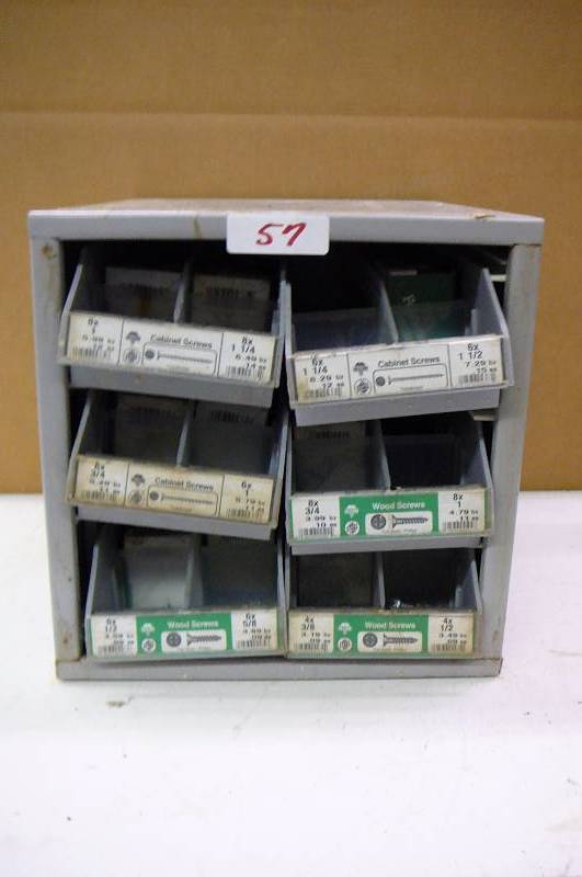 Cabinet with Cabinet screws, woodscrews