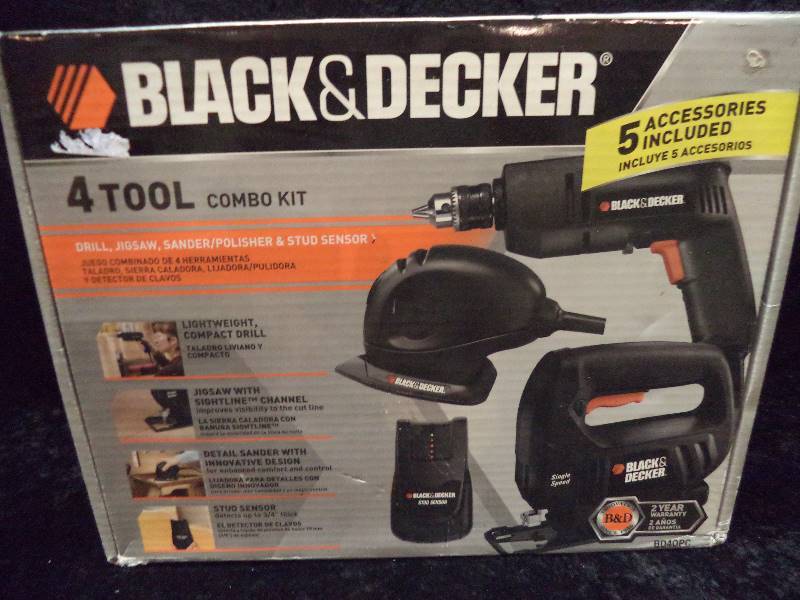 Black & Decker 4 Tool Combo Kit, NEW