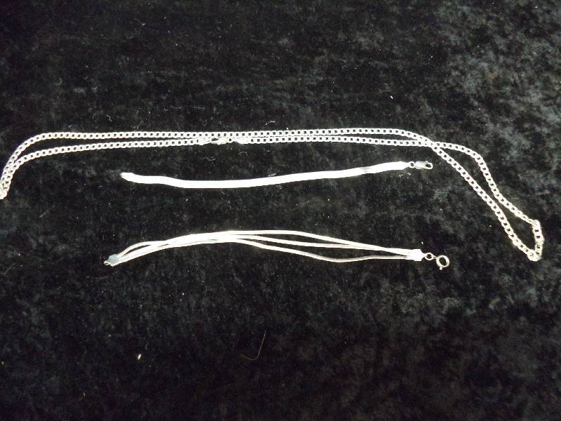 Lot - Sterling Bracelets & Necklace