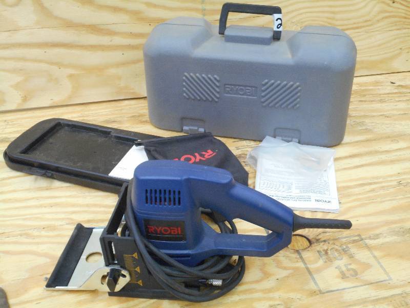 lot 24 image: Ryobi Biscuit Jointer Set With Case...