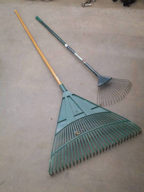 lot 44 image: Lot Of (2) Yard Rakes ...