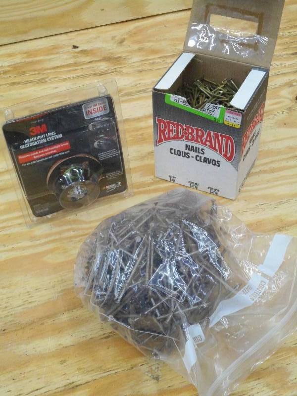 lot 52 image: Box Of Assorted Nails & Etc ...