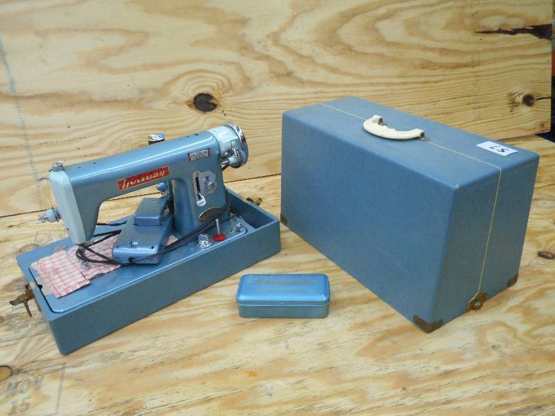 lot 57 image: Vintage Holiday Sewing Machine With...