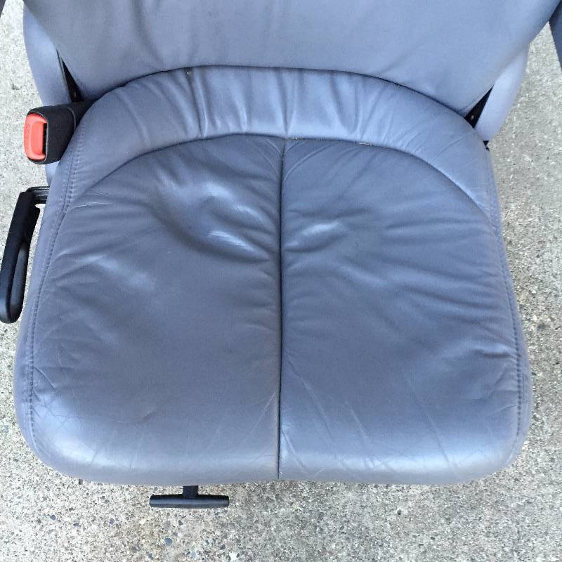 2000 Chrysler Town&Country Van Passenger Bucket Seat Grey Leather #1 - Mancave Gaming or Theatre Seat