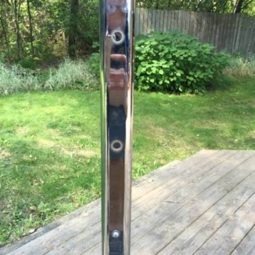 RARE 4 Way Straight Bent Arm Clothing Garment Rack Retail Clothes Display Chrome #2