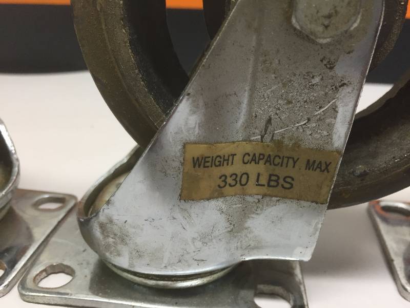 lot 53 image: 5 SWIVEL CASTOR WHEELS (4)