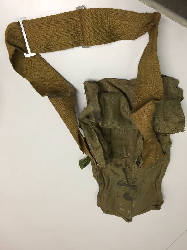 lot 25 image: MILITARY CANTEEN WITH COVER, AMPERES GUAGE AND BELT POUCH