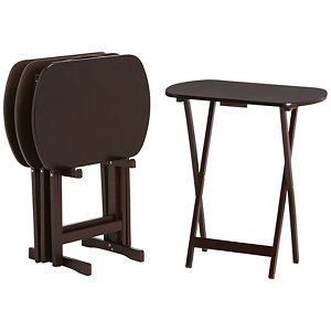 alcove Espresso 5-Pc. TV Tray Set