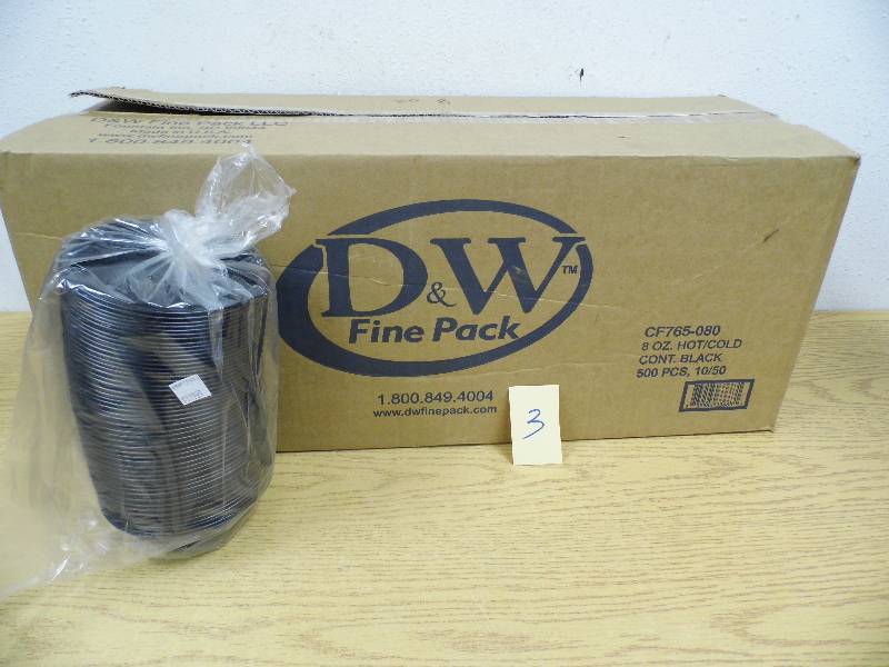 lot 3 image: 8oz Hot-Cold Black Containers