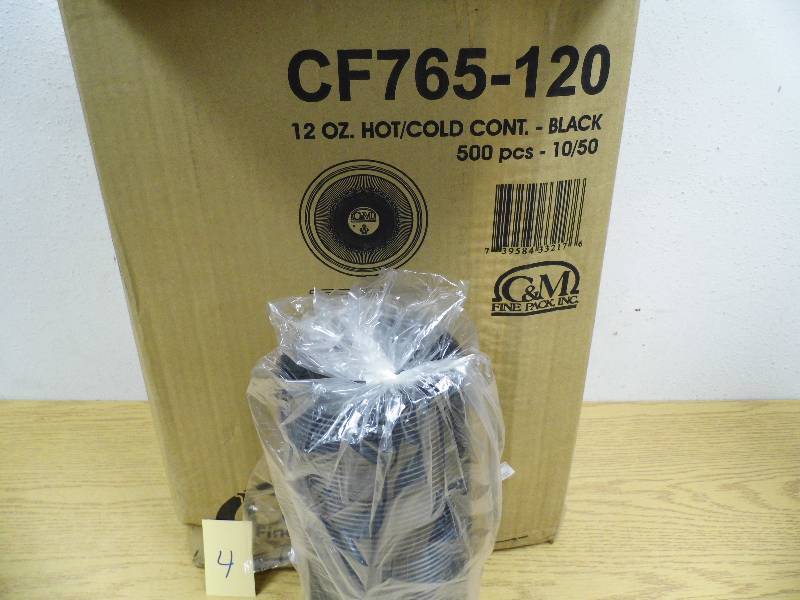 lot 4 image: 12oz Hot-Cold Black Containers
