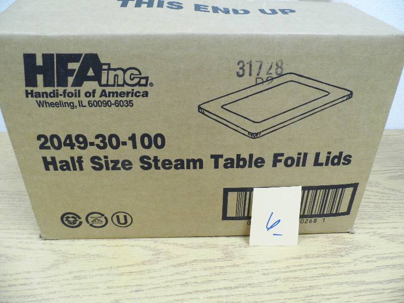 lot 6 image: Case of 12 Size Deep Steam Table Pan Lids