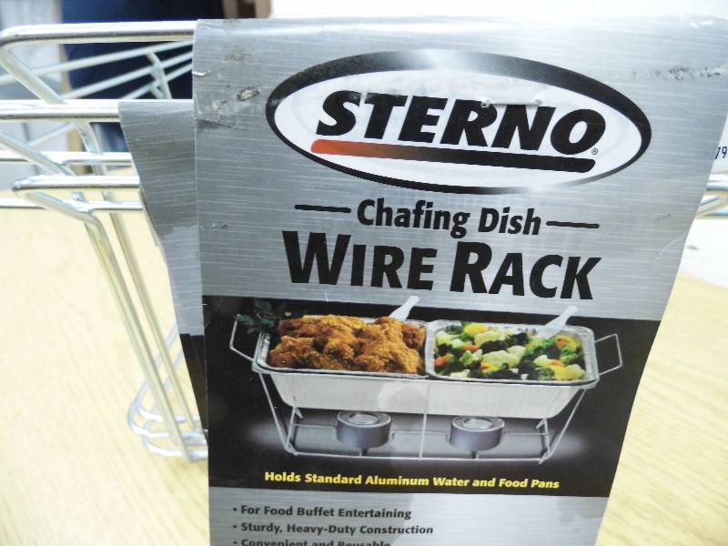 lot 18 image: 3 Sterno Chafing Dish Wire Racks