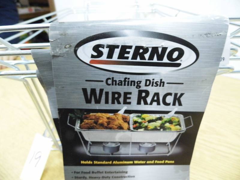 lot 19 image: 3 Sterno Chafing Dish Wire Racks