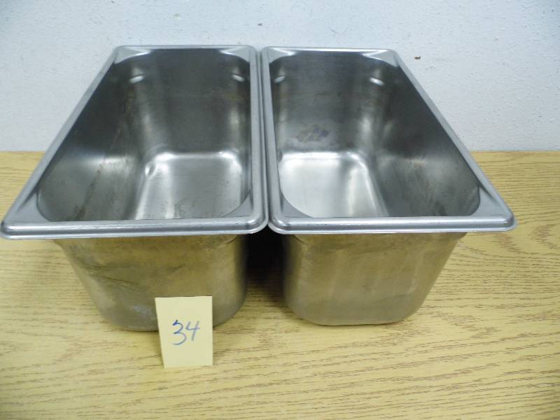 lot 34 image: 2 Steam Table Inserts