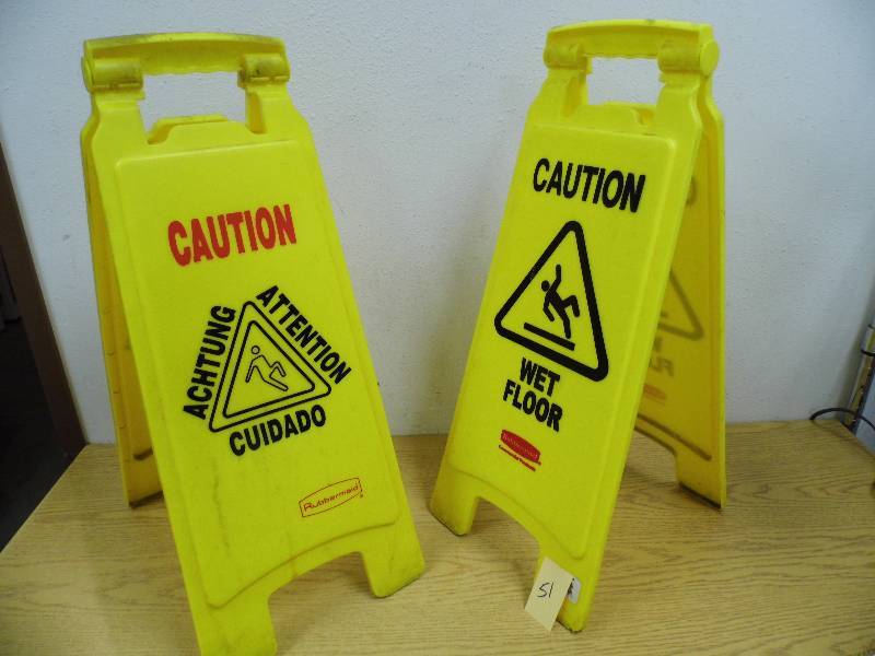 lot 51 image: 2 Wet Floor  Caution Signs