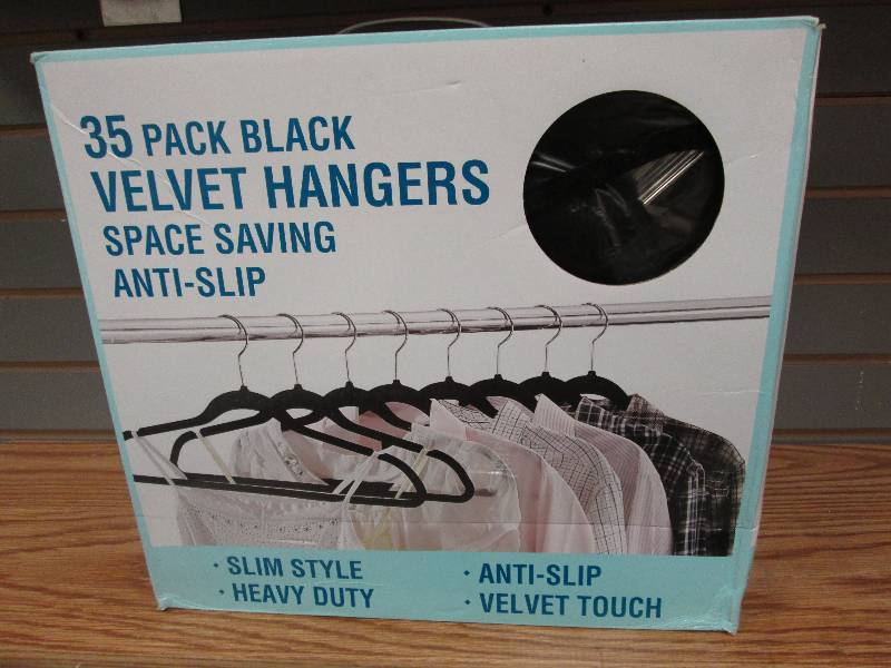 lot 77 image: 35 pack Velvet Hangers Retail  $24....