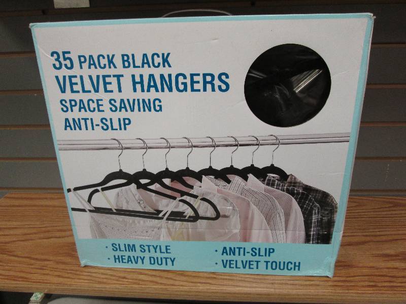 lot 79 image: 35 pack Velvet Hangers Retail  $24....
