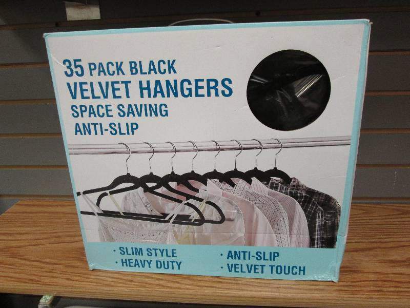 lot 81 image: 35 pack Velvet Hangers Retail  $24....