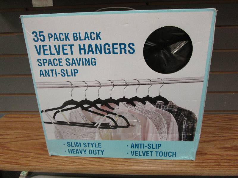 lot 82 image: 35 pack Velvet Hangers Retail  $24....