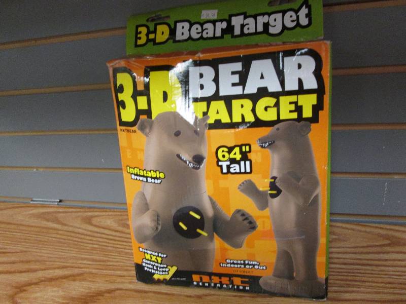 lot 160 image: 3-D Bear Target 64 tall Retail $34...