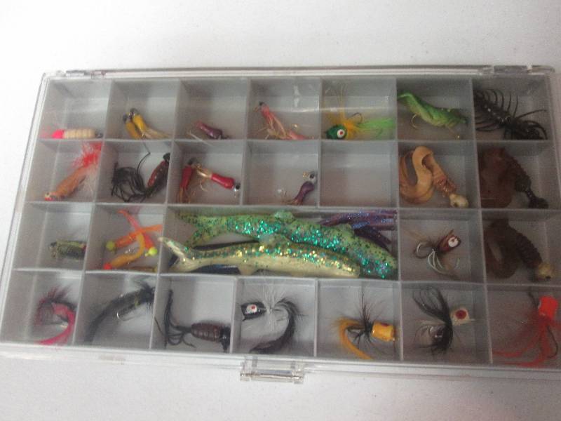 lot 191 image: Assorted lures in tackle case...