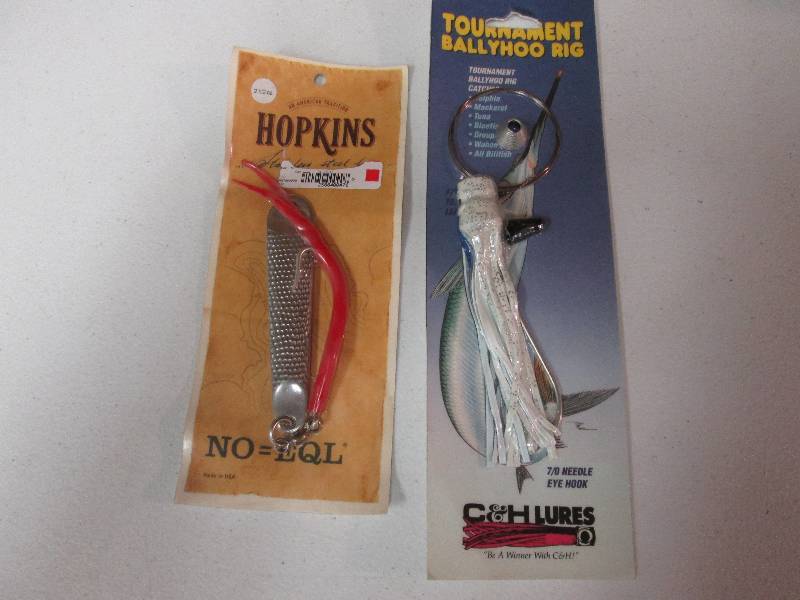 lot 192 image: 2 12 oz lure from Hopkins, Tournam...