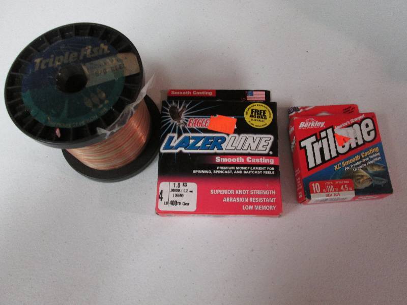 lot 196 image: Lot of 3 assorted fishing line...