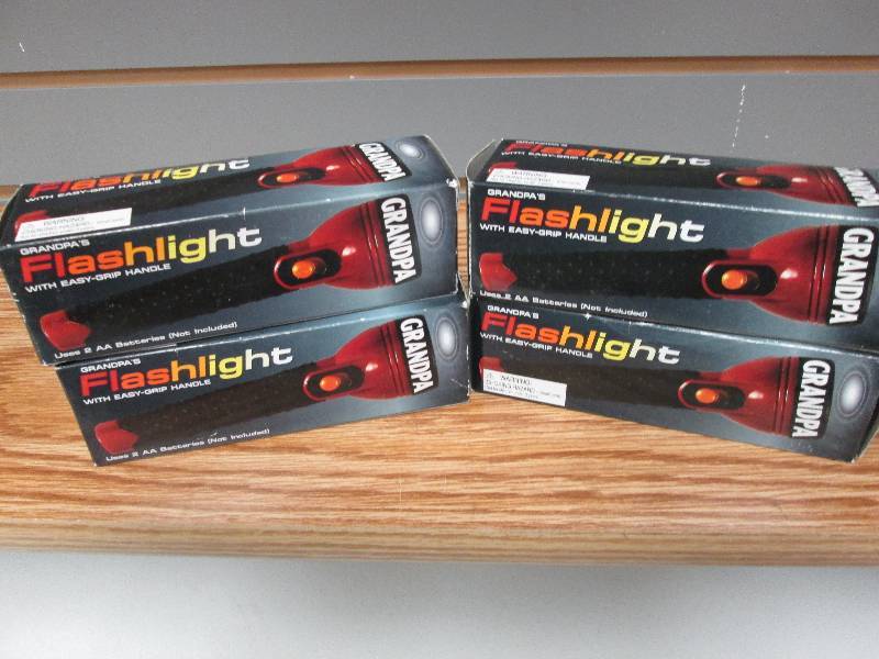 lot 244 image: Lot of 4 Grandpas flashlights with...