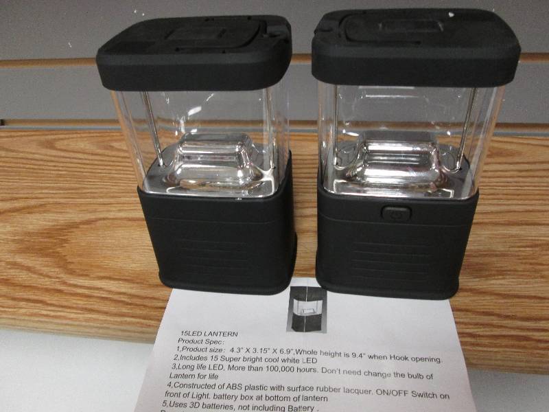lot 249 image: Lot of 2 LED lanterns...