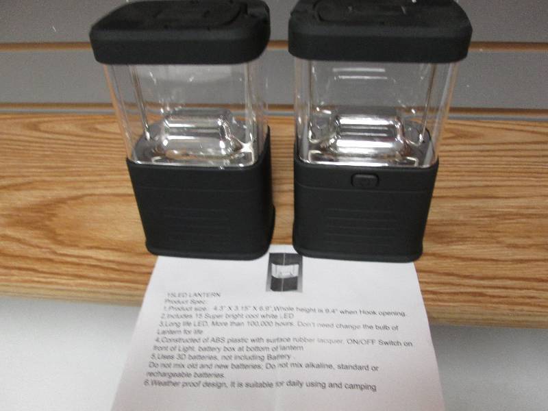 lot 250 image: Lot of 2 LED lanterns...