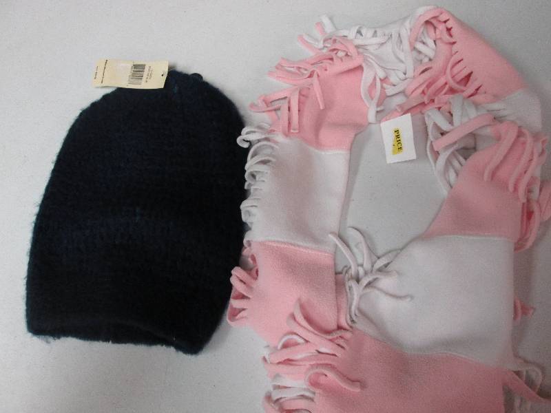 lot 310 image: Navy hat Retail $24 & pinkwhite fr...
