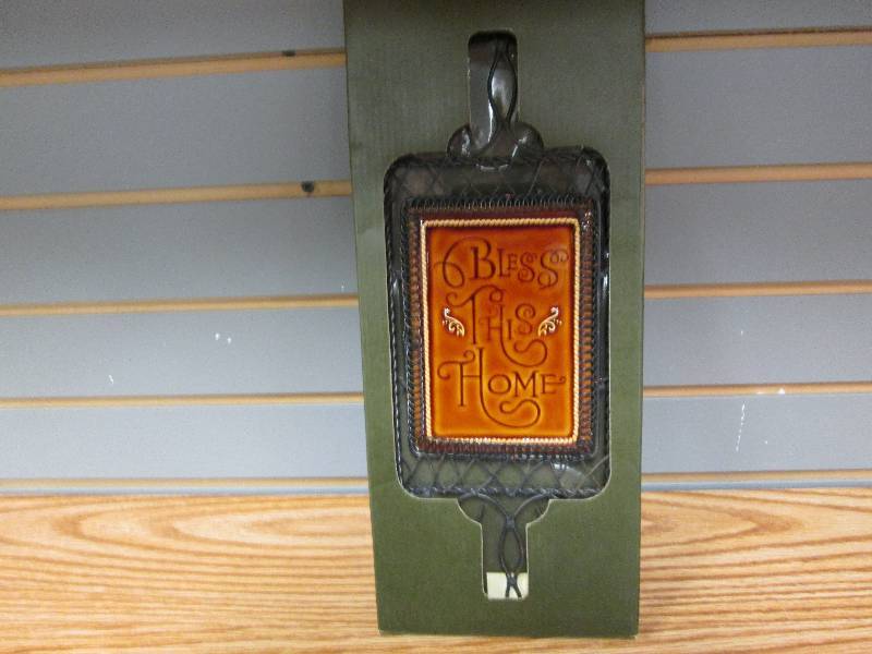 lot 25 image: Bless This Home plaque Retail $20...
