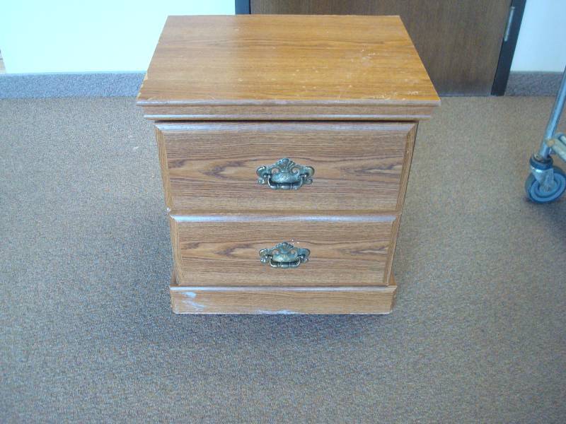 lot 22 image: Small Nightstand Dresser Has Wear....