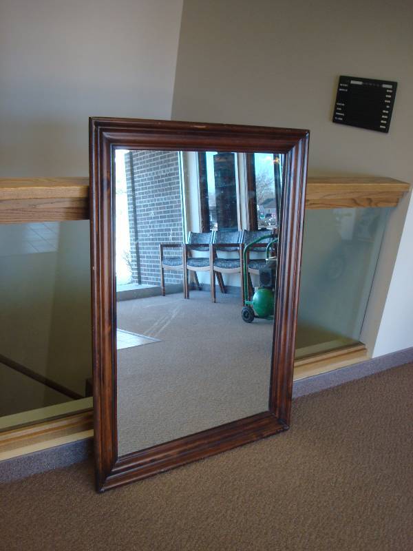 lot 31 image: Nice Very Large Wood Framed Mirror. Some Mark...