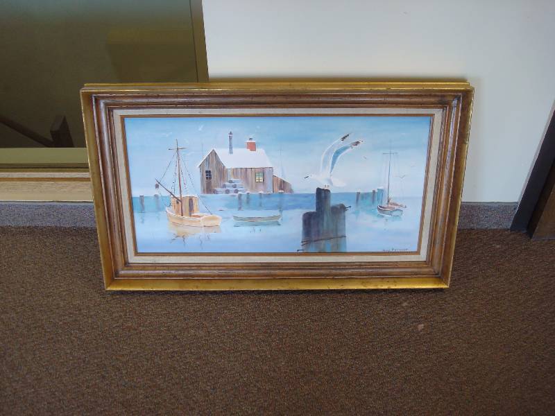 lot 34 image: Framed Oil Picture. ...