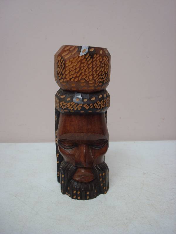 lot 54 image: Wood Carved Head...