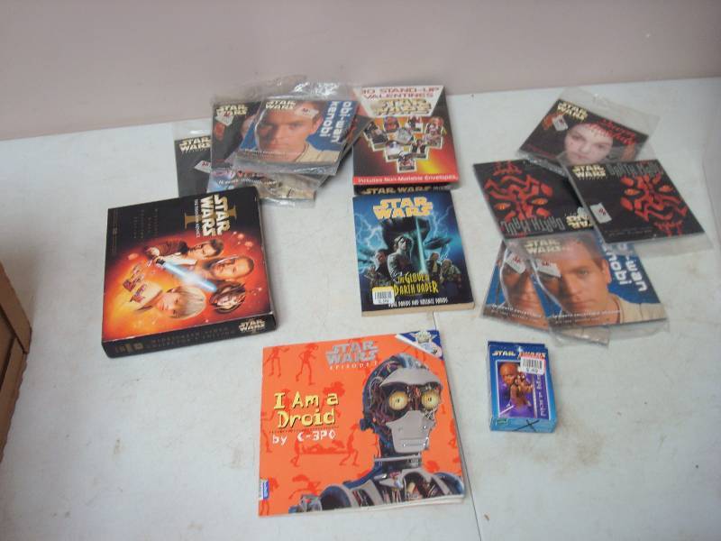 lot 74 image: Lot Of Star Wars Items, Books...