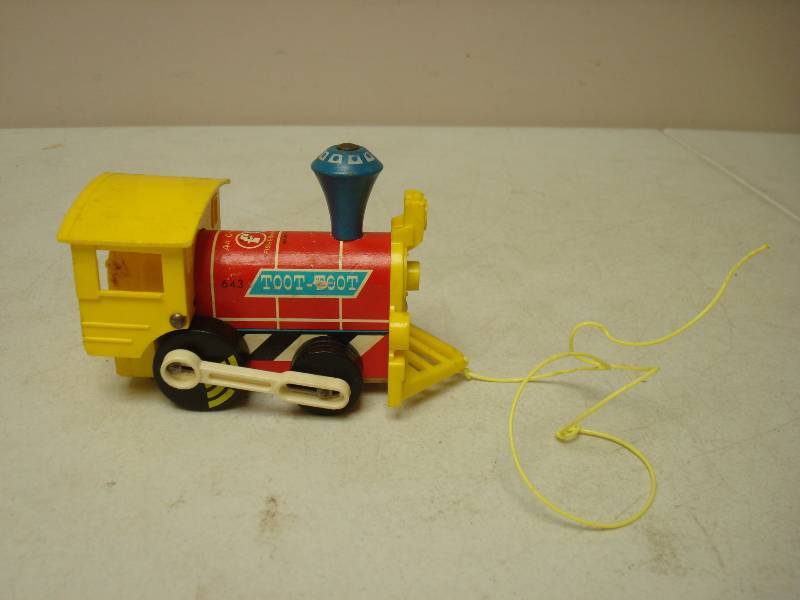 lot 87 image: Vintage Fisher Price Toot Toot Pull Train...