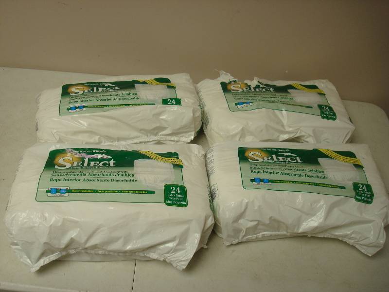 lot 204 image: Lot Of Extra Small Adult Diapers...