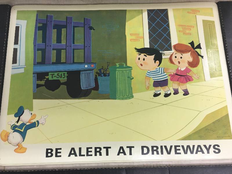 Details about  Walt Disney School Study Prints-Set9 PEDESTRIAN SAFETY