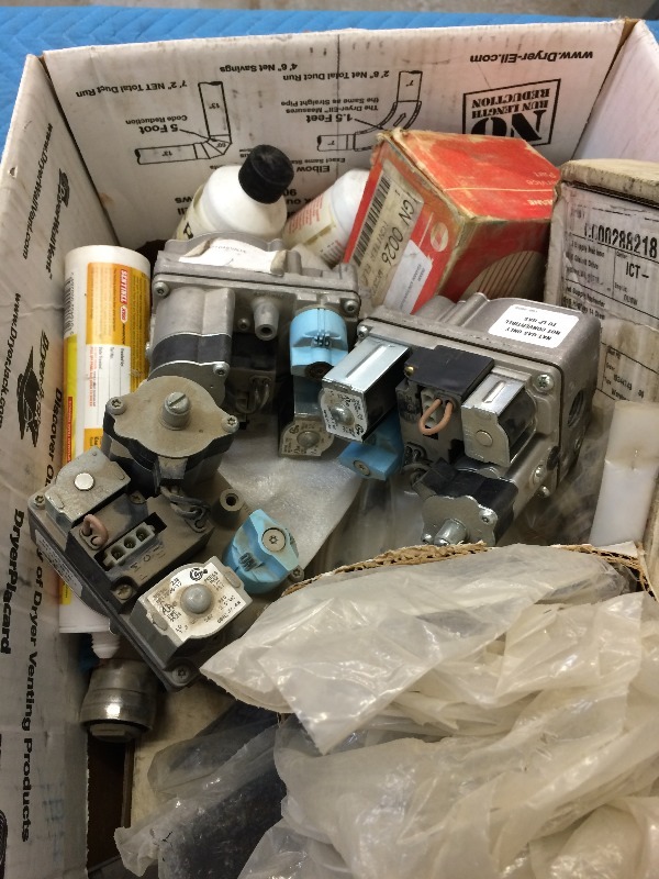 Assorted HVAC Parts, Gas Valves, whole house vacuum cleaner parts