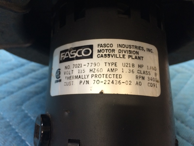 Furnace Inducer  Combustion Fan Motor