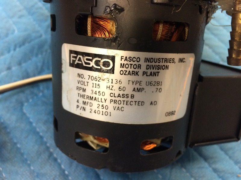Furnace Inducer  Combustion Fan Motor