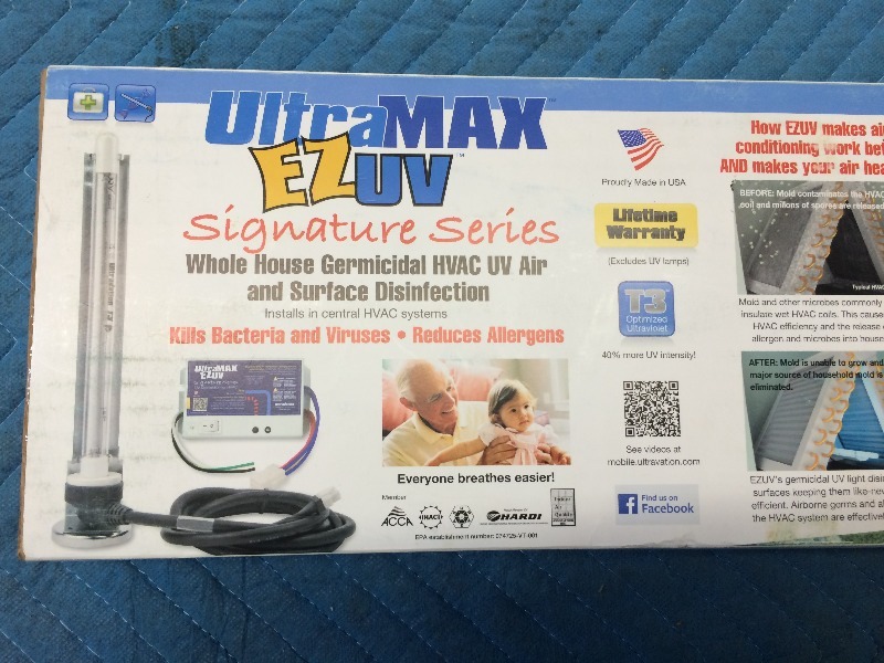 Ultra Max UV Light - for homes or light commercial - NEW Product   View all pictures