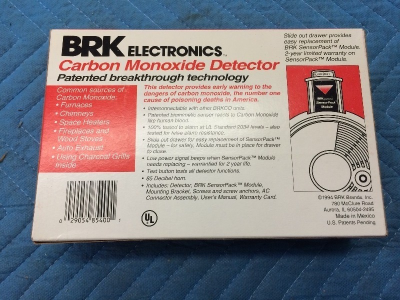 BRK Carbon Monoxide Detector - new in the box