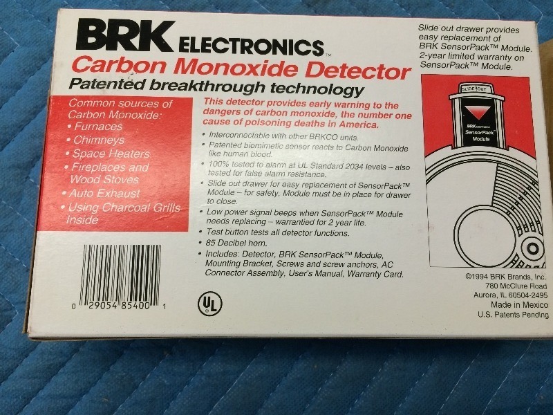 BRK Carbon Monoxide Detector - new in the box