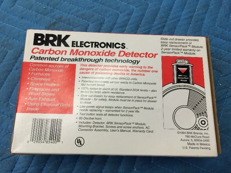 BRK Carbon Monoxide Detector - new in the box