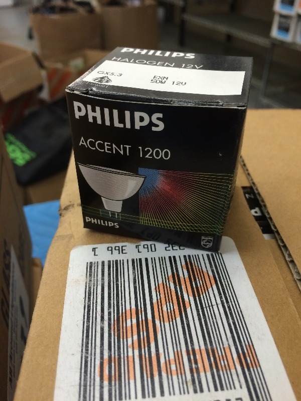 Brand New Phillips  50 watt bulbs  - 4 boxes of 24  box with a total of 96 bulbs