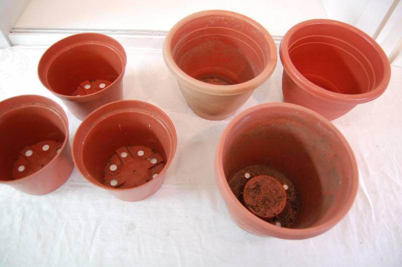 Faux Terra Cotta Planters