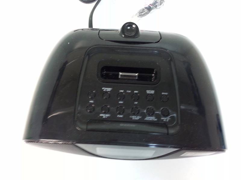 lot 35 image: iLive Clock Radio  iPod Dock with Projector Model IC308B